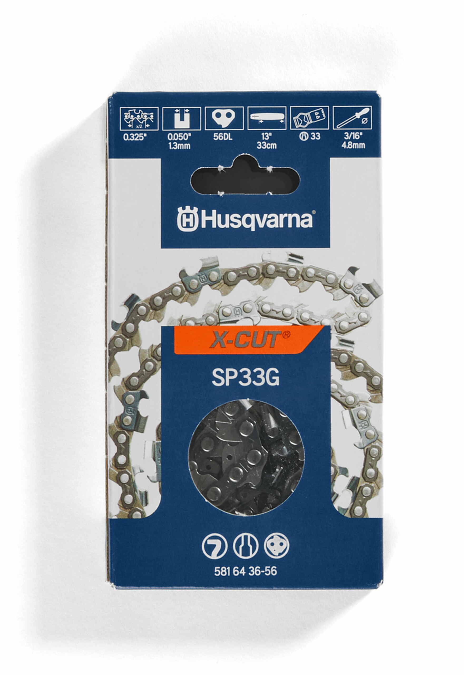 Husqvarna X-Cut teräketju 13" ,325" / 1,3 / 56vl - Image 2