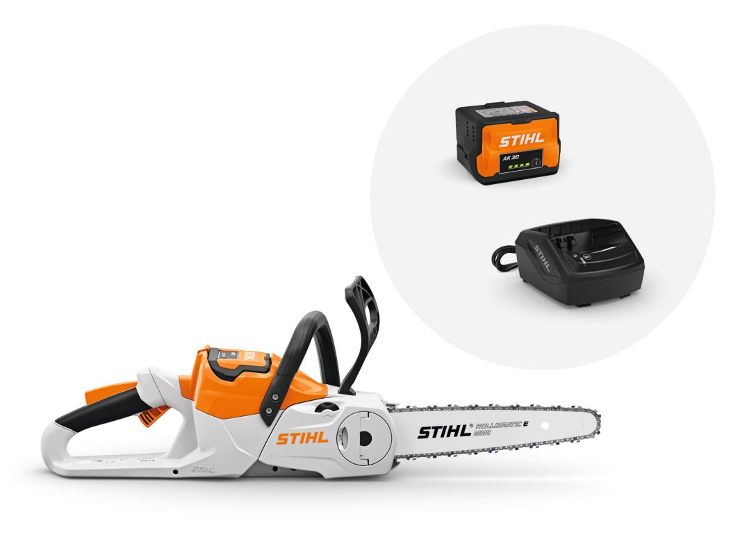 Stihl msa 70 c-b akkusaha akulla ja laturilla