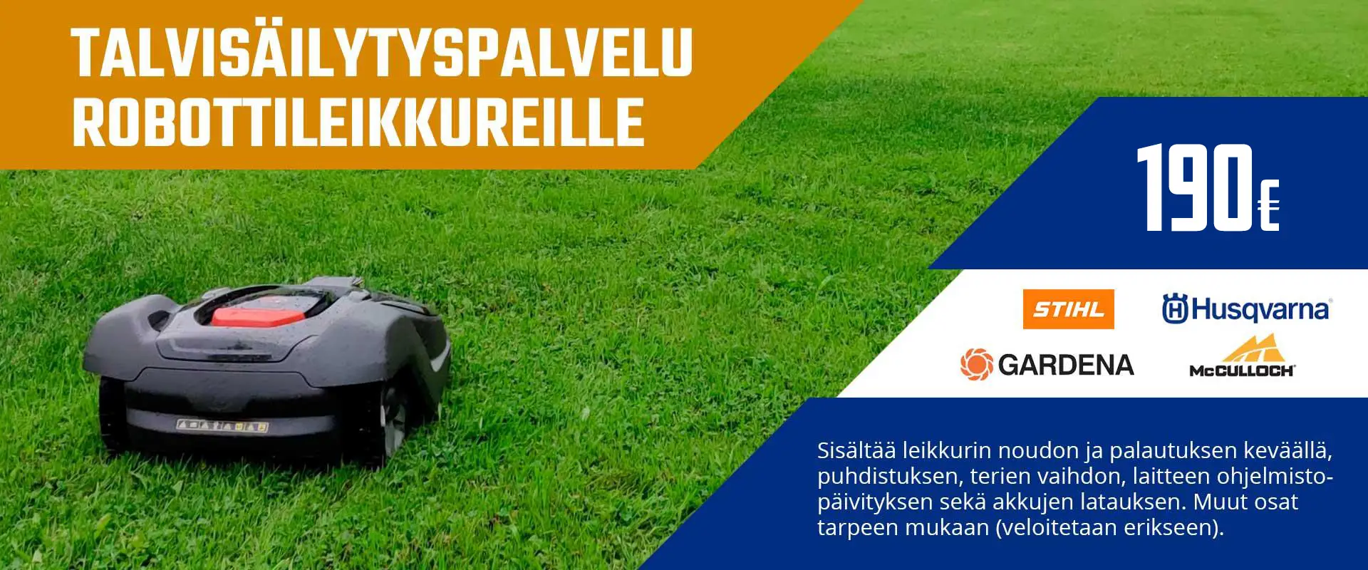 Robottileikkurien talvisäilytysmainos